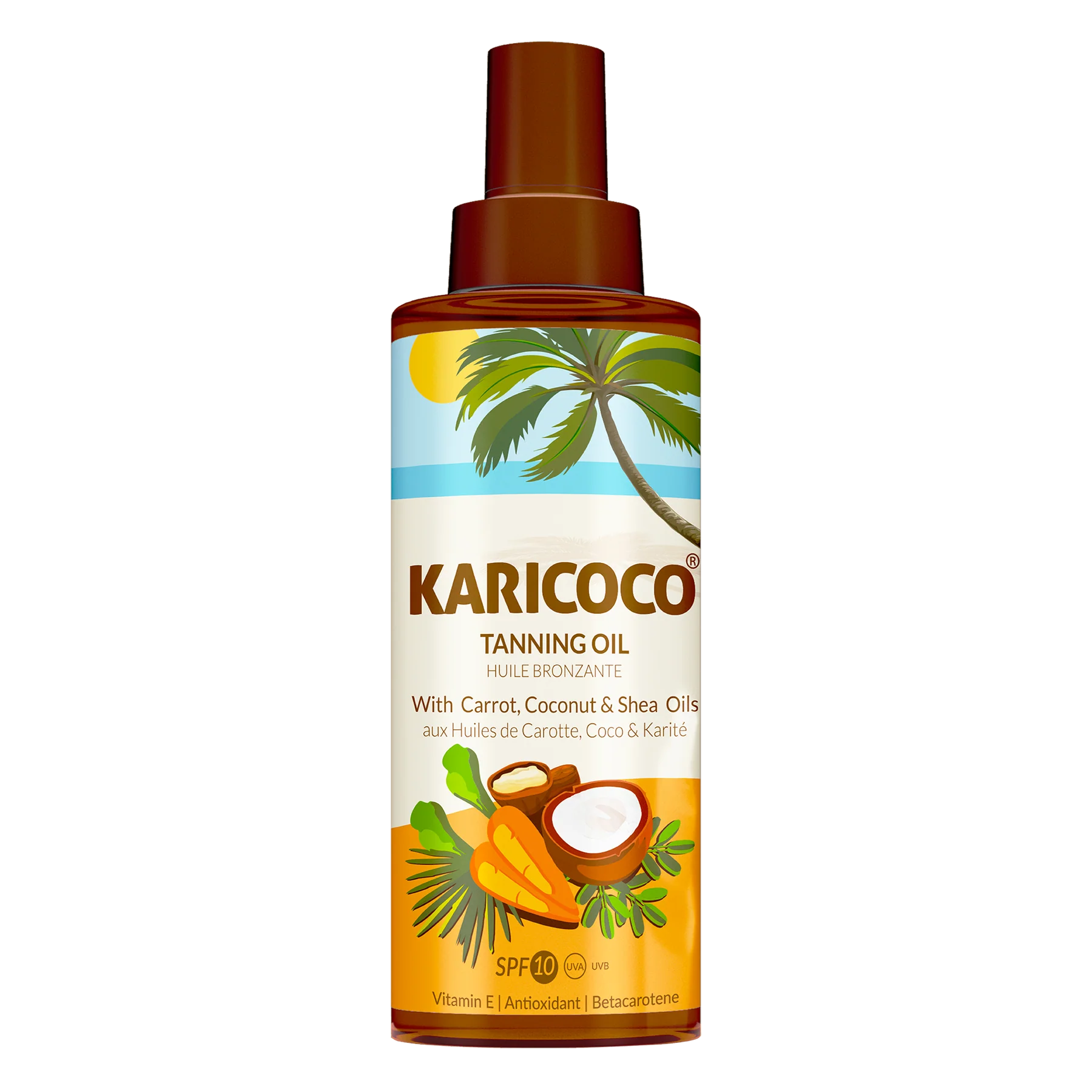 Tanning Oil with Carrot Coconut & Shea Oils SPF 10 200 ML